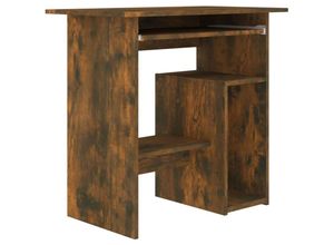 8720286976616 - Bonnevie - ComputertischSchreibtisch Räuchereiche 80x45x74 cm Holzwerkstoff vidaXL