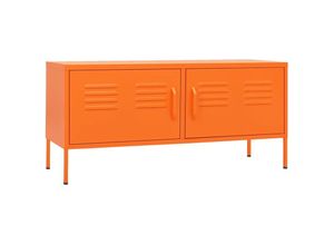 8720286565407 - TV-Schrank,TV-Möbel Orange 105x35x50 cm Stahl vidaXL 8720286565407 - TV-Schrank,TV-Möbel Orange 105x35x50 cm Stahl vidaXL