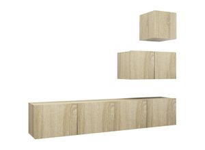 8720286573433 - 4-tlg TV-Schrank-SetTV-MöbelTV-Möbel Sonoma-Eiche Holzwerkstoff vidaXL