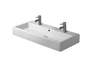 4021534285769 - Vero - Möbel- Doppelwaschbecken 100x47 cm mit Überlauf 2 Hahnlöcher weiß 0454100026 - Duravit