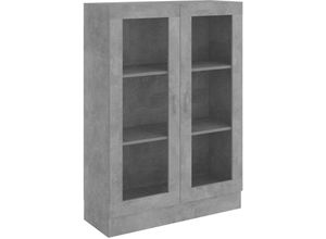 8720286134368 - Bonnevie - Vitrinenschrank Betongrau 825x305x115 cm Holzwerkstoff vidaXL562677