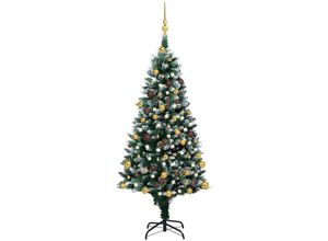 8720286496176 - Bonnevie - Künstlicher WeihnachtsbaumKunstbaum mit LEDs & Kugeln & Zapfen 150 cm vidaXL