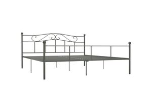 8719883893792 - Bettgestell，Schlafzimmerbett Grau Metall 180×200 cm vidaXL