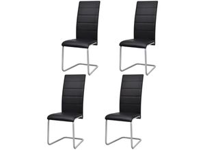 8718475941781 - 4er-Set Freischwinger,Esszimmerstuhl Schwarz Kunstleder vidaXL 8718475941781 - 4er-Set Freischwinger,Esszimmerstuhl Schwarz Kunstleder vidaXL