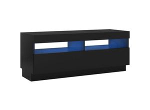 8720286218655 - Bonnevie - TV-SchrankTV-Möbel mit LED-Leuchten Schwarz 100x35x40 cm vidaXL