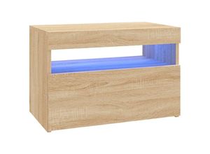 8720286218259 - Bonnevie - TV-SchrankTV-Möbel mit LED-Leuchten Sonoma-Eiche 60x35x40 cm vidaXL