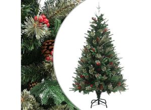 8720286767030 - Bonnevie - Weihnachtsbaum mit ZapfenKunstbaum Grün 150 cm pvc & pe vidaXL