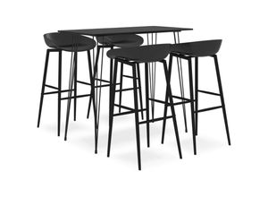 8720286172247 - Vidaxl - 5-tlg Bar-Set Schwarz Schwarz