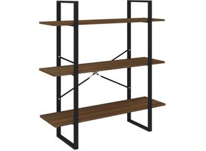 8720287088295 - Bonnevie - BücherregalStandregal Braun Eichen-Optik 100x30x105 cm Holzwerkstoff vidaXL