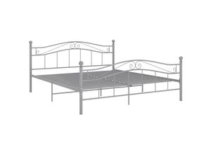 8720286196861 - Bonnevie - Bett Grau Metall 160x200 cm vidaXL99892