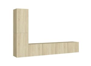 8720286572825 - 4-tlg TV-Schrank-Set，TV-Möbel，TV-Möbel Sonoma-Eiche Holzwerkstoff vidaXL