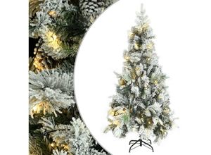 8720286767269 - Weihnachtsbaum mit Beleuchtung Schnee und Zapfen 225 cm PVC&PE vidaXL350856