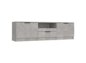 8720286965672 - Bonnevie - TV-SchrankTV-Möbel Betongrau 140x35x40 cm Holzwerkstoff vidaXL