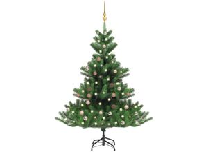 8720286497326 - Vidaxl - Künstlicher Weihnachtsbaum Nordmann led & Kugeln Grün 150 cm