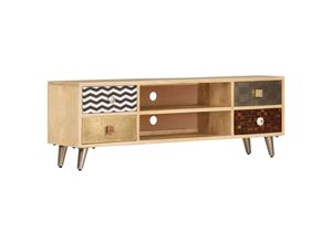 8718475741527 - Bonnevie - TV-Ablage TV-Ständer 120 x 30 x 40 cm Massivholz Mango vidaXL