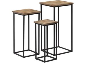 8718475602316 - Bonnevie - Beistelltisch-Set 3-tlg Recyceltes Teak vidaXL