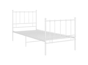 8720286163283 - Vidaxl - Bett Weiß Metall 100x200 cm Weiß