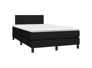 8720287365075 - Vidaxl - Boxspringbett mit Matratze & led Schwarz 120x200 cm Stoff