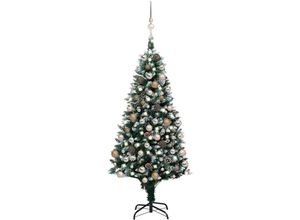 8720286497043 - Bonnevie - Künstlicher WeihnachtsbaumKunstbaum mit LEDs & Kugeln & Zapfen 180 cm vidaXL