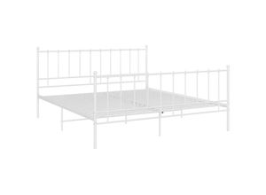 8720286163405 - Bonnevie - Bett Weiß Metall 180x200 cm vidaXL846742