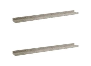 8720286418024 - Bonnevie - Wandregale 2 Stk Wandboard Betongrau 80x9x3 cm vidaXL