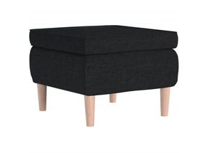 8720286428047 - Bonnevie - Hocker mit Holzbeinen Schwarz Stoff vidaXL867282