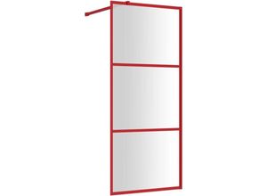 8720845941857 - Bonnevie - Duschwand für Begehbare DuscheDuschtrennwand mit esg Klarglas Rot 90x195 cm vidaXL