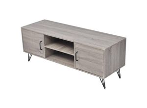 8718475524014 - Bonnevie - TV-SchrankTV-Möbel 120x40x45 cm Grau vidaXL