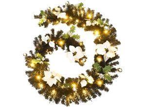 8720286014486 - Vidaxl - Weihnachtsgirlande mit LED-Lichtern Schwarz 27 m pvc