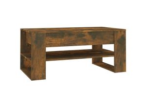 8720286967263 - Bonnevie - Couchtische Kaffeetisch Räuchereiche 102x55x45 cm Holzwerkstoff vidaXL