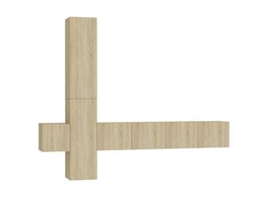 8720286572634 - Bonnevie - 5-tlg TV-Schrank-SetTV-Möbel Sonoma-Eiche Holzwerkstoff vidaXL