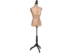 8718475857587 - Bonnevie - Damenbüste Schneiderpuppe Büste Torso Angezogen Mannequin Jute vidaXL925794