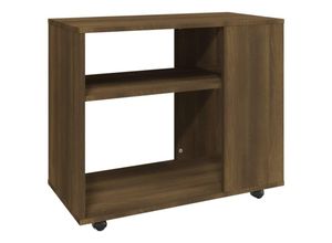 8720286931721 - Bonnevie - BeistelltischKaffeetisch Braun Eiche 70x35x55 cm Holzwerkstoff vidaXL