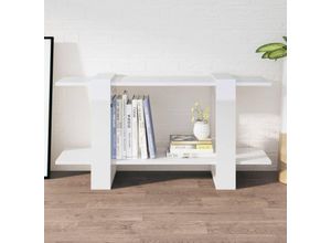 8720286842706 - Bonnevie - BücherregalStandregal Hochglanz-Weiß 100x30x51 cm Holzwerkstoff vidaXL