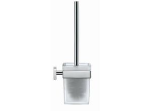 4021534901126 - Duravit - Karree - Toilettenbürste mit Halter Wandmontage verchromt   Milchglas 0099571000