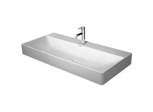 4053424324180 - DuraSquare Waschtisch Möbel-Waschtisch 100x47cm1 Hahnloch ohne Überlauf mit Hahnlochbank Farbe Weiß mit Wondergliss - 23531000411 - Duravit