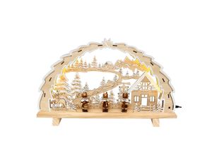 4046183654926 - SIGRO Holz Schwibbogen LED Bergmann-Figuren