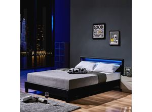 4058166164513 - HOME DELUXE LED Bett Astro inkl Matratze versch Größen und Farben - Schwarz