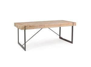 8051836126978 - Iperbriko - Garrett industrieller urbaner Tisch mit Holzplatte