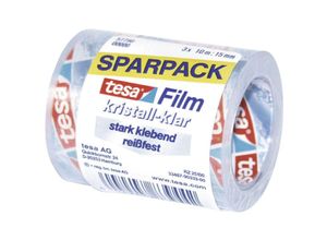 4042448839442 - tesa Klebeband tesafilm Kristall-Klar Transparent 15 mm (B) x 10 m (L) Polypropylene (PP) 3 Stück