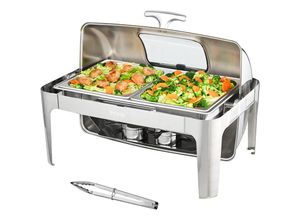 0840281577125 - Vevor 1 Stk Speisenwärmer Wärmebehälter Chafing-Dish-Set Rolldeckel 5 l x 2 Rechteckig Edelstahl Wärmebehälter Buffet Set inkl Sichtglasdeckel & 0840281577125 - Vevor 1 Stk Speisenwärmer Wärmebehälter Chafing-Dish-Set Rolldeckel 5 l x 2 Rechteckig Edelstahl Wärmebehälter Buffet Set inkl Sichtglasdeckel &