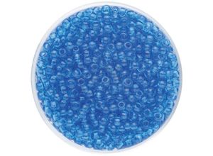 7610877278797 - Glorex Gmbh - Glorex Rocailles 26 mm 17 g transparent türkis Schmuckbasteln