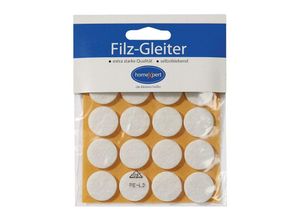 4019398017015 - Hansi-siebert - Filzgleiter 17 mm Filz weiß selbstklebend