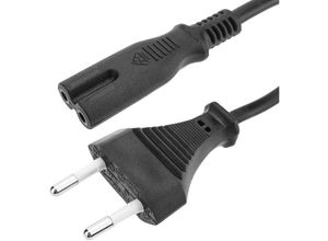 8434185387847 - Stromkabel mit Steckern vom Typ IEC-60320 18 m (C7   Bipolar-M) von Buchse zu Stecker - Cablemarkt