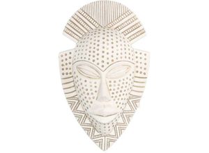 8054248713071 - Webmarketpoint - Afrikanische Frauenmaske aus weißem Harz 15 x 25 x 7 cm 8054248713071 - Webmarketpoint - Afrikanische Frauenmaske aus weißem Harz 15 x 25 x 7 cm