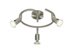 4004353253362 - BRILLIANT Lampe Loona LED Spotspirale 3flg eisen 3x LED-PAR51 GU10 3W LED-Reflektorlampen inklusive (250lm 3000K) Köpfe schwenkbar - silber