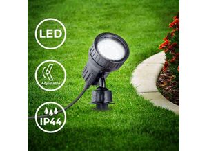 4057722000647 - Bklicht - led Garten-Strahler GU10 Erd-Spieß IP44 Wandspot Außen-Leuchte Lampe Terrasse 3W - 10