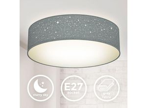 4057722005895 - BKLicht Deckenleuchte Stoff Sternen-Licht Textil Lampe Kinderzimmer Schlafzimmer grau