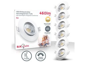 4057722003532 - Bklicht - 6x led Einbauspots Strahler Einbauleuchten Lampe ultra-flach Deckenspots weiß - 20