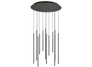 8021696263434 - Ideal Lux Lighting - Ideal Lux filo Dekorative 12-Tropfen-Cluster-Anhänger-Deckenleuchte Schwarz 3000K